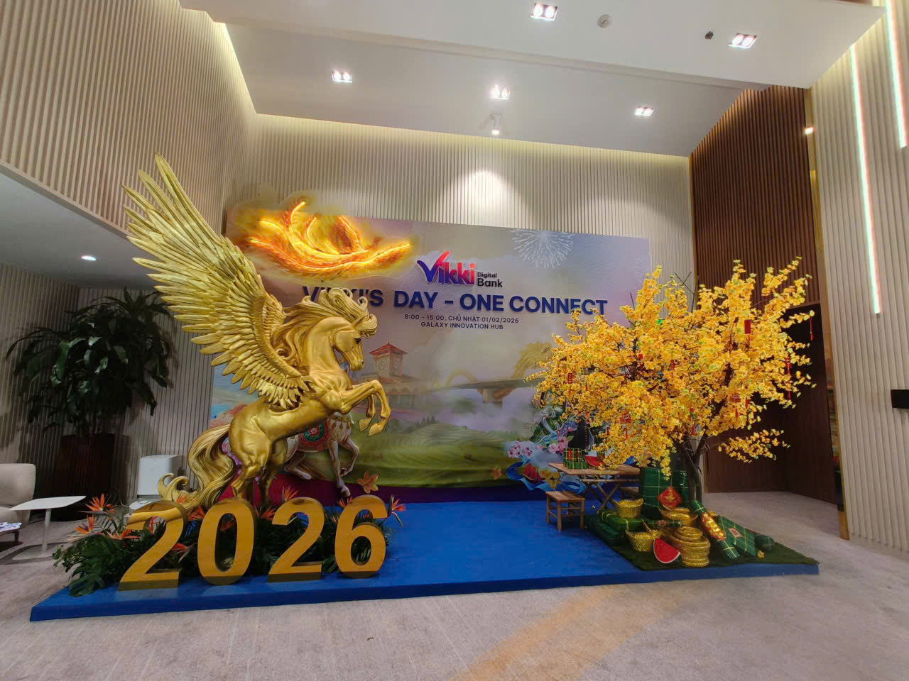 Trang trí tiểu cảnh Tết Vikki hoành tráng